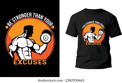 Fitness T-Shirt Design vector file