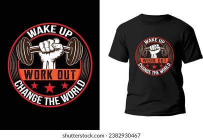 Fitness T-Shirt Design vector file