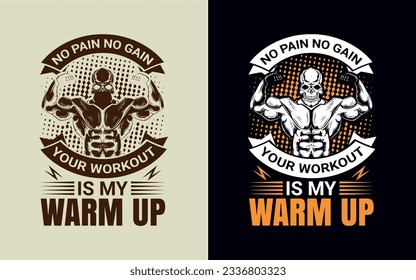 Diseño de camisetas de fitness, ilustrador de vectores
