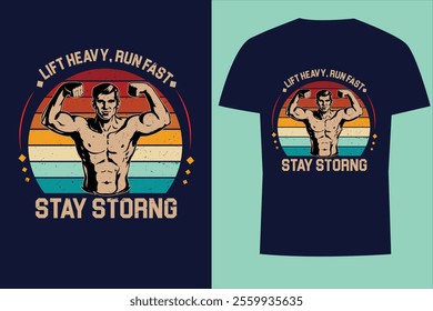 Fitness T-shirt Design, Workout T-shirt Design, Gym T-shirt Design

