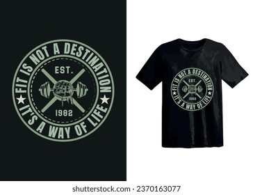 Fitness T-Shirt Design-Gym T-Shirt Design-Workout T-Shirt Design-Gym T-Shirt Elements.