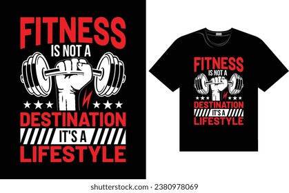 Fitness T-shirt, Gym T-shirt design vector files