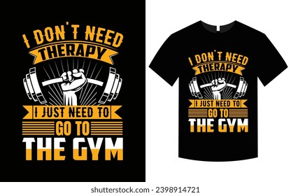 Fitness T-shirt, Gym T-shirt design vector files
