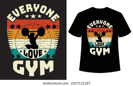  Fitness Typography Colorful New Tshirt Design 2023