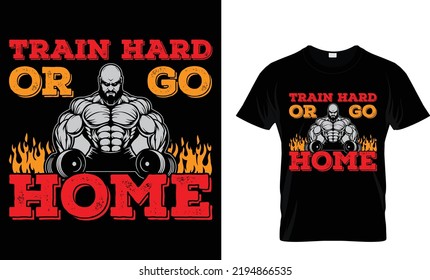 Fitness typography vector T-shirt design. motivational and inscription quotes.
perfect for print item and bags, posters, cards. isolated on black background
