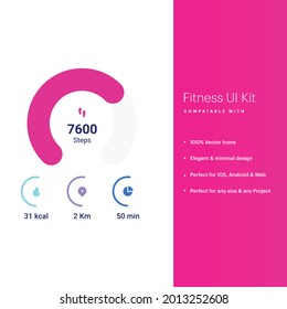 Fitness UI Kit. Editable Ui Kit. 