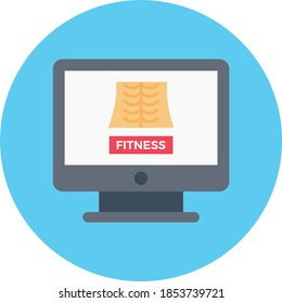 icono de color plano del vector de fitness 