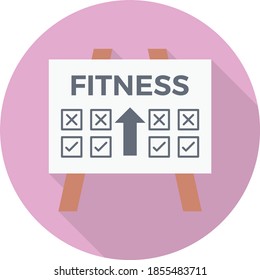 icono de color plano del vector de fitness 