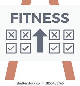 icono de color plano del vector de fitness 