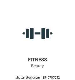 Fitness vector icon on white background. Flat vector fitness icon symbol sign from modern beauty collection for mobile concept and web apps design.