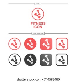 Fitness vector icon set.