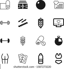fitness vector icon set such as: water, paper, back, sexy, drug, field, rolled, abstract, stopwatch, lunch, figure, girl, bright, bottles, delicious, fashion, modern, time, round, corporate, toasted