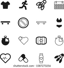 fitness vector icon set such as: business, tablet, dose, capsule, box, prohibition, reminder, warning, human, vacation, pills, suit, pill, first, woman, restrict, wave, calendar, girl, t, tshirt