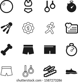 fitness vector icon set such as: medicine, stairs, running, game, growth, prize, runner, swimsuit, meal, place, feather, first, holiday, eat, emblem, badminton, action, blank, stairway, responsive