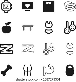 fitness vector icon set such as: athlete, male, dumbbell, watch, scale, icons, weighing, scales, tablet, dog, men, simple, computer, animal, rate, pulsometer, technology, hand, cardiology, responsive