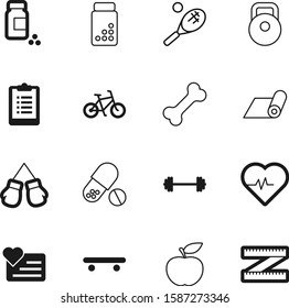 fitness vector icon set such as: diet, human, lifting, meter, vehicle, nature, transportation, muscle, sweet, boxing, love, racket, capsule, monitoring, beat, pet, red, prescription, summer, tailor