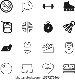 fitness vector icon set such as: bikini, speed, dieting, summer, growth, mat, bouncy, bread, step, supplement, focus, stairway, swimsuit, muscle, bottle, corporate, dinner, short, jar, powder, simple