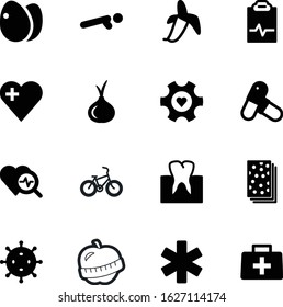 fitness vector icon set such as: nutrition, round, modern, onion, active, snack, electrocardiogram, shape, tape, ecg, transportation, slice, passion, ambulance, mechanical, mountain, bag, tooth