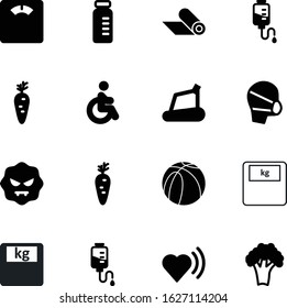 fitness vector icon set such as: red, vial, line, vaccine, workout, face, paper, broccoli, chair, leisure, roll, training, biology, dose, icons, breathing, thin, microbiology, collection, beat