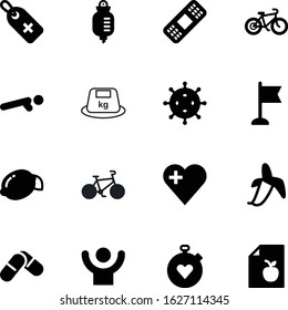 fitness vector icon set such as: micro, fresh, hospital, workout, pattern, blue, tag, sale, pills, timer, price, switzerland, promotion, ton, training, first, medic, mold, aid, organic, list, liquid