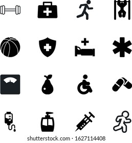 fitness vector icon set such as: collection, human, clean, fit, syringe, element, male, handicapped, sweet, team, horizontal, scale, ball, bed, bathroom, vaccine, hair, hygiene, accessible, icons
