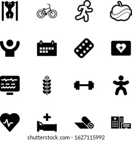 fitness vector icon set such as: round, mattress, run, measure, antibiotic, mountain, remote, rye, user, centimeter, cycling, tool, grey, sprint, cycle, computer, wave, workout, vitamin, summer