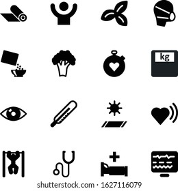 fitness vector icon set such as: lunch, bright, 3, monitoring, abstract, grey, strength, beat, scales, clock, package, user, leaf, red, energy, vegetarian, green, bowl, sound, weight, fit, fresh