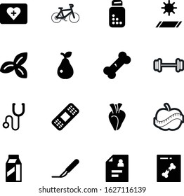 fitness vector icon set such as: cross, kit, drink, beauty, 3, prescription, barbell, chemistry, xray, rest, case, instrument, fracture, summer, cycle, shape, medication, capsule, training, leaves