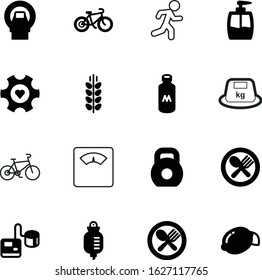 fitness vector icon set such as: hygiene, seed, love, foot, harvest, crop, man, mri, test, tonometer, plant, pharmacy, counter, ear, kilo, soap, diagnostic, pressure, training, container, runner