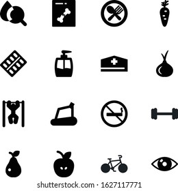 fitness vector icon set such as: human, break, up, button, apple, outline, cigar, eye, root, icons, color, cycle, skeleton, eat, pear, soap, activity, dumbbells, nicotine, nursing, weight, flavoring