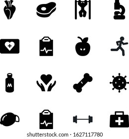 fitness vector icon set such as: microbiology, barbecue, power, research, beverage, corporate, break, clinic, illness, delicious, stroke, pull, run, diet, microbe, lunch, meat, male, friendship