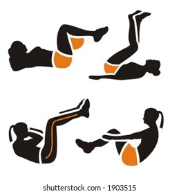 Reihe der Fitness-Vektorsymbole.