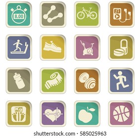 fitness vector icons for user interface design