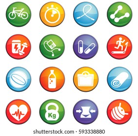 fitness vector icons for user interface design