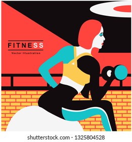 fitness vector illustration background