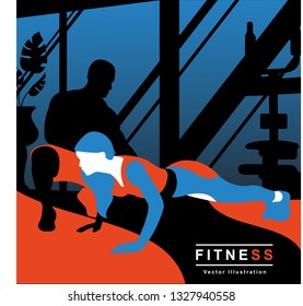 fitness vector illustration background