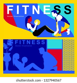 fitness vector illustration background