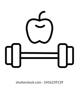 Fitness Vector Line Icon Design