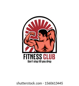 fitness vector logo design. gym or sport icon