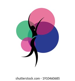 Plantilla de diseño del logotipo vector de aptitud.