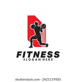 fitness vector logo design template