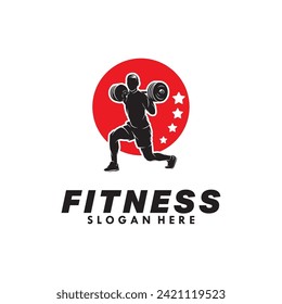 fitness vector logo design template