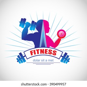 fitness vector logo design template. gym or sport icon