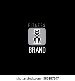 Fitness vector logo design template