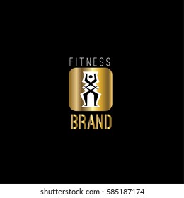 Fitness vector logo design template