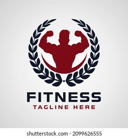 Plantilla de diseño de logotipo vectorial de fitness, diseño para gimnasio y vector de fitness