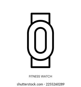 fitness watch icon. Line Art Style Design Isolated On White Background