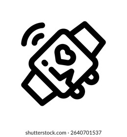 fitness watch line icon. Clean and minimalist vector icon for websites, mobile apps, presentations, and logos. Fully scalable and customizable for any project.