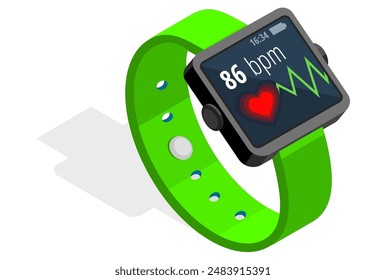 fitness watch for sports vector illustration