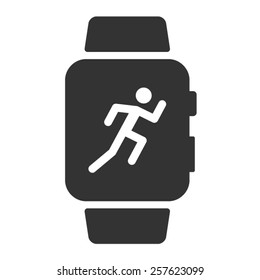 Fitness-tragbare intelligente Uhr / smarte Uhr, flache Vektorsymbol für Apps und Websites